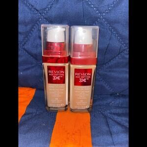 2x Revlon age defying foundation 50 honey beige